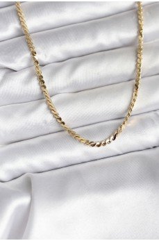 14K Gold Renk Kaplama Ezme Yılan Zincir Model CM Kadın Kolye