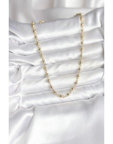 14K Gold Renk Kaplama Topçuklu Zincir Model CM Kadın Kolye