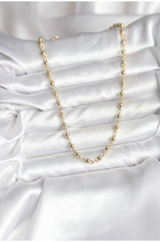 14K Gold Renk Kaplama Topçuklu Zincir Model CM Kadın Kolye 14K Gold Renk Kaplama Topçuklu Zincir Model CM Kadın Kolye