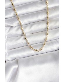 14K Gold Renk Kaplama Topçuklu Zincir Model CM Kadın Kolye