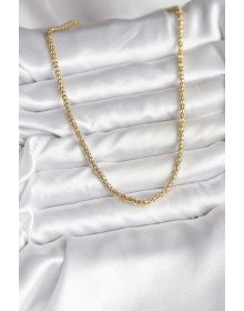 14K Gold Renk Kaplama Boru Zincir Model CM Kadın Kolye