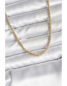 14K Gold Renk Kaplama Boru Zincir Model CM Kadın Kolye