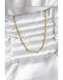 14K Gold Renk Kaplama Plaka Ezme Model Zincirli CM Kadın Kolye