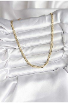 14K Gold Renk Kaplama Plaka Ezme Model Zincirli CM Kadın Kolye 14K Gold Renk Kaplama Plaka Ezme Model Zincirli CM Kadın Kolye