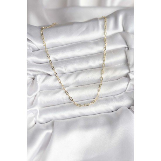 14K Gold Renk Kaplama Ataç Zincir Model CM Kadın Kolye 14K Gold Renk Kaplama Ataç Zincir Model CM Kadın Kolye