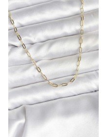 14K Gold Renk Kaplama Ataç Zincir Model CM Kadın Kolye