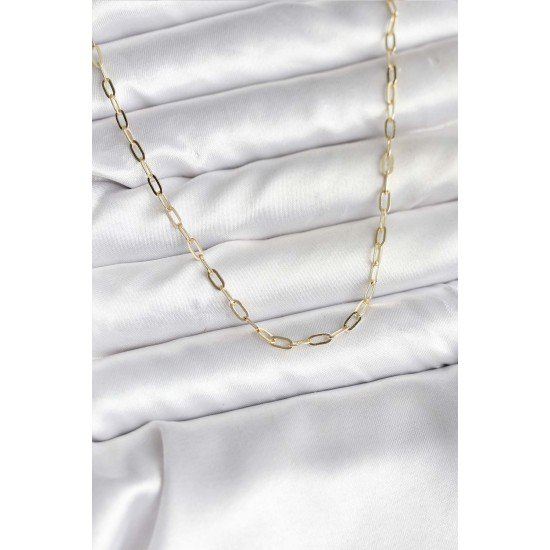 14K Gold Renk Kaplama Ataç Zincir Model CM Kadın Kolye 14K Gold Renk Kaplama Ataç Zincir Model CM Kadın Kolye