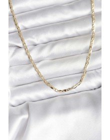 14K Gold Renk Kaplama Ezme Zincir Model CM Kadın Kolye