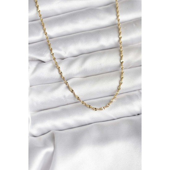 14K Gold Renk Kaplama Burgu Model CM Kadın Kolye