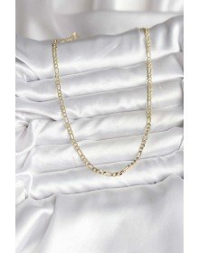 14K Gold Renk Kaplama Kuşgözü Zincir Model Pirinç CM Kadın Kolye