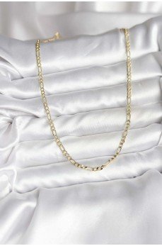 14K Gold Renk Kaplama Kuşgözü Zincir Model Pirinç CM Kadın Kolye 14K Gold Renk Kaplama Kuşgözü Zincir Model Pirinç CM Kadın Kolye