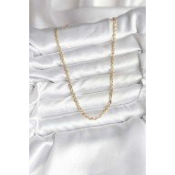 14K Gold Renk Kaplama Ezme Plaka Model CM Kadın Kolye