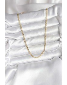 14K Gold Renk Kaplama Ezme Plaka Model CM Kadın Kolye