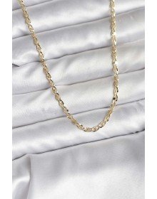 14K Gold Renk Kaplama Ezme Plaka Model CM Kadın Kolye