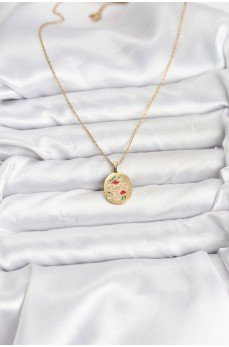 316L Çelik Zincir Gold Renk Fil Figürlü Kadın Kolye