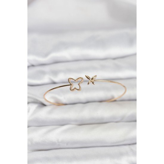 Kelebek Model Gold Renk Bileklik