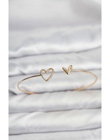 Kalp Model Gold Renk Bileklik