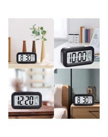 Işıklı Dereceli Masa Ofis Saati Alarmlı Termometre Takvim Çalar Saat