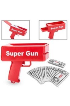 Kırmızı Çocuklara Özel Para Fırlatma Makinesi Para Saçma Tabancası