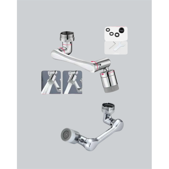 1080° Dönebilen Musluk Başlığı 2 Su Modlu Ayarlanabilir Esnek Tasarım