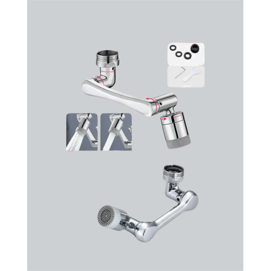 180° Dönebilen Robotik Kollu Musluk Başlığı – 2 Modlu Su Akışı ve Kolay Montaj