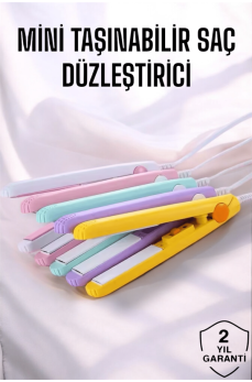 180°C Isı ve Uzun Süre Kalıcı Düzlük Sağlayan Mini Saç Düzleştirici 180°C Isı ve Uzun Süre Kalıcı Düzlük Sağlayan Mini Saç Düzleştirici