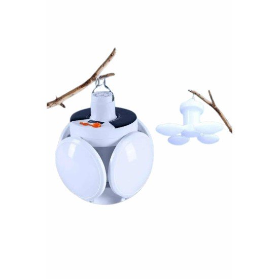 Kamp Lambası Güneş Enerjili Solar 5 Kanatlı Katlanır Lamba Karavan Kamp Lambası Güneş Enerjili Solar 5 Kanatlı Katlanır Lamba Karavan