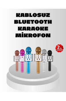 Kablosuz Bluetooth Karaoke Mikrofon  Yankı Efektli