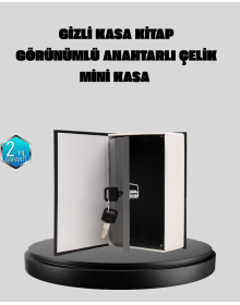 Anahtarlı Gizli Kitap Kasa – Metal İç Yapı, Kamuflajlı Sözlük Tasarım
