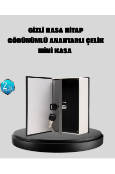 Anahtarlı Gizli Kitap Kasa – Metal İç Yapı, Kamuflajlı Sözlük Tasarım