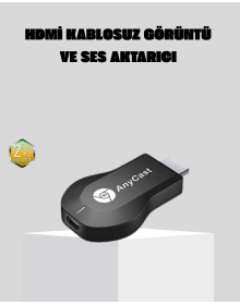 Kablosuz HDMI Görüntü ve Ses Aktarıcı – Anycast M9 Plus Tak-Çalıştır TV Adaptörü