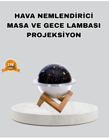 Aromaterapili USB Hava Nemlendirici – Projeksiyon Işıklı, Sessiz ve Şık Tasarım