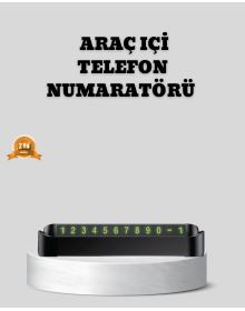Çevirmeli Araç İçi Park Numaratörü – Alüminyum Gri, Kolay Montaj ve Net Görünüm