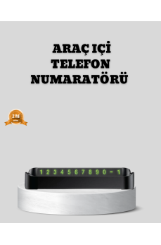 Çevirmeli Araç İçi Park Numaratörü – Alüminyum Gri, Kolay Montaj ve Net Görünüm