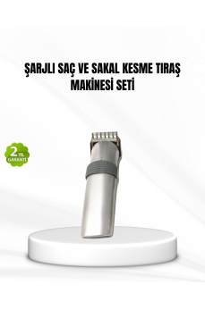 Şarjlı Saç ve Sakal Kesme Makinesi – Paslanmaz Çelik Bıçak, Ayarlanabilir Başlık