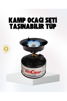 Outdoor Kamp Ocağı Gazlı Taşınabilir Pişirme Seti Üç Ayaklı Denge Aparatlı