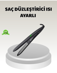 Dijital Ekranlı Isı Ayarlı Saç Düzleştirici –  Titanyum Plaka, Seyahat Dostu Tasarım
