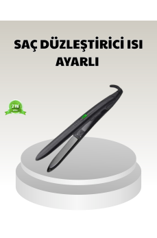 Dijital Ekranlı Isı Ayarlı Saç Düzleştirici –  Titanyum Plaka, Seyahat Dostu Tasarım