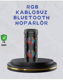 Kablosuz RGB Işıklı Katlanabilir Bluetooth Kulak Üstü Kulaklık