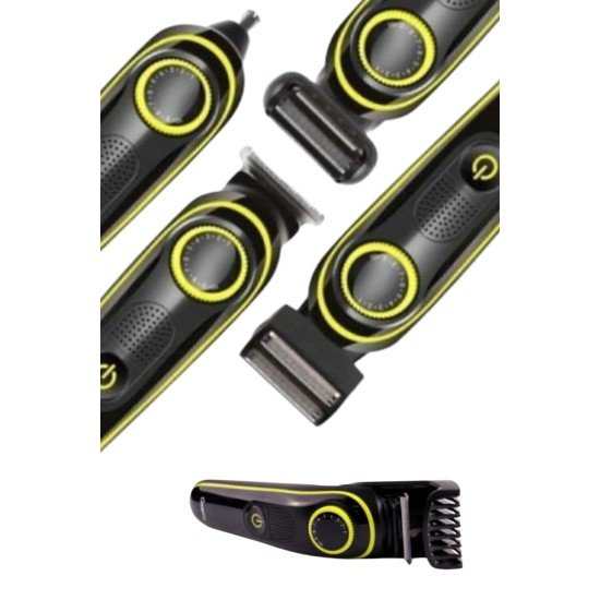 Saç Sakal Şekillendirici Tıraş Makinesi 5 Başlıklı Paslanmaz Çelik Bıçaklı Unısex