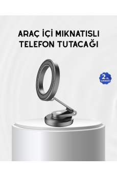 Manyetik Katlanabilir Araç Telefon Tutucu – MagSafe Uyumlu, 360° Ayarlanabilir, Güçlü Mıknatıs
