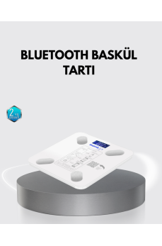 Bluetooth Akıllı Tartı – 8 Fonksiyonlu Dijital Baskül, 180 kg Kapasiteli