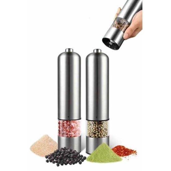 Işıklı Otomatik Tuz ve Karabiber Öğütücü Baharat Öğütücü Işıklı Otomatik Tuz ve Karabiber Öğütücü Baharat Öğütücü