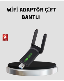 1200 Mbps Dual Band WiFi Adaptör – 5.8G & 2.4G Çift Antenli