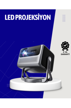 Smart Projector Android TV Taşınabilir Gimbal Standlı
