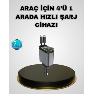 Araç Şarj Adaptörü 66W PD QC Hızlı Şarjlı ve Çekilebilir Kablolu