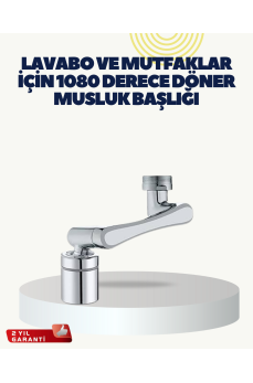 Çok Yönlü Dönebilen Musluk Başlığı 2 Fonksiyonlu Su Akışı