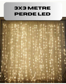 3x3 Perde LED Işık Şelale Model Özel Gün Dekoratif Aydınlatma