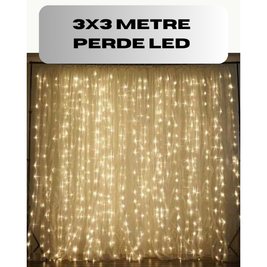 3x3 Perde LED Işık Şelale Model Özel Gün Dekoratif Aydınlatma 3x3 Perde LED Işık Şelale Model Özel Gün Dekoratif Aydınlatma