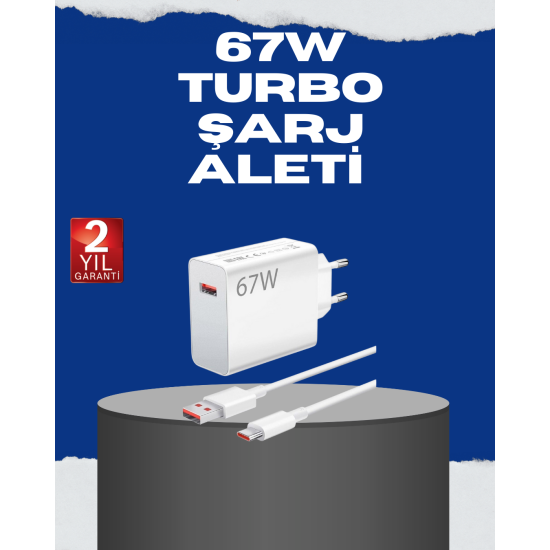 67 Watt Turbo Charge Başlık Vivo Y20 Y35 Y55 Uyumlu